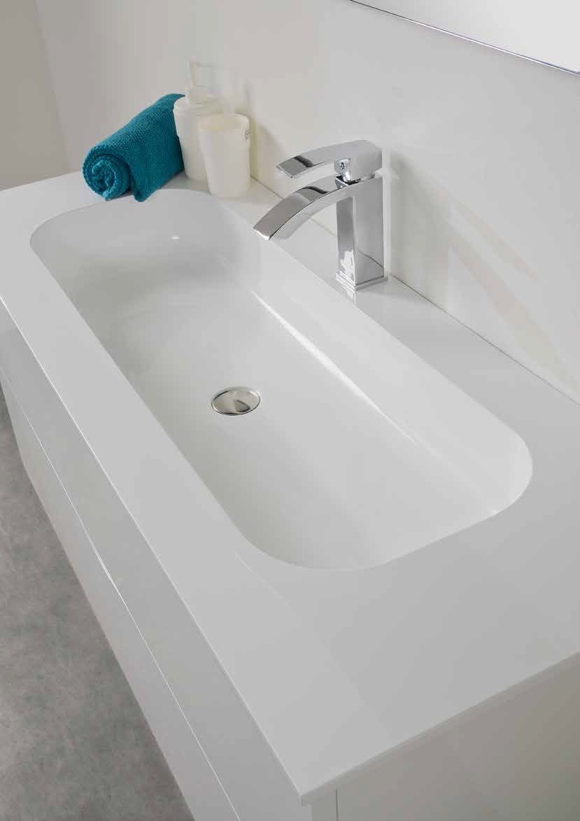 ENCIMERA BAÑO 101-110 CM ROUND 90X30 PARA MUEBLE 1 SENO (TEXTURAS PIEDRA Y LISO) - IBS 